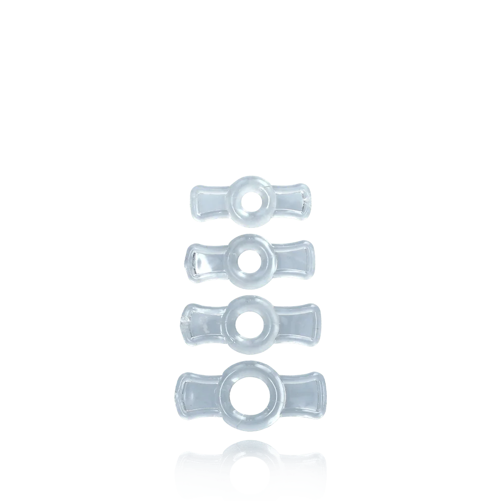Titan Men Tools Cock Ring Set in Four Stretch Sizes