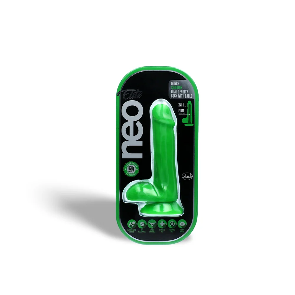 Neo Elite 8 Inch 双密度硅胶假阳具（带睾丸和吸盘）