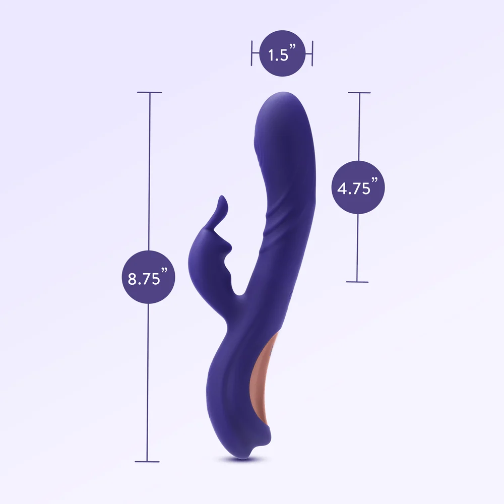 Blush Harper Midnight Rabbit Vibrator with Come-Hither G-Spot Motion