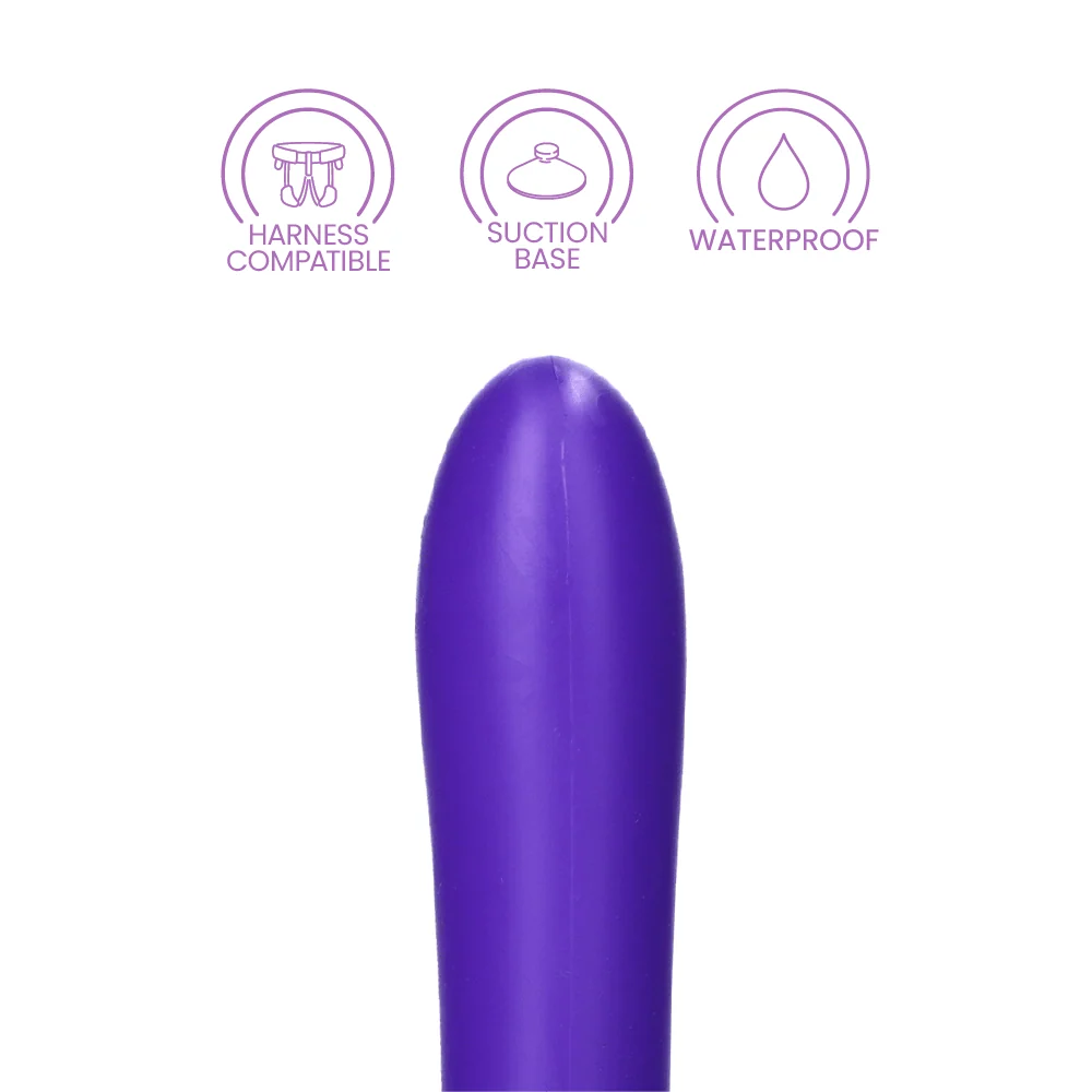 Dillio Mr Smoothy紫色入门假阳具，带吸盘底座