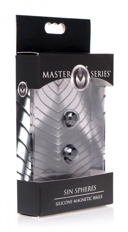 Master Series Sin Spheres Silicone Magnetic Balls Pinching Set