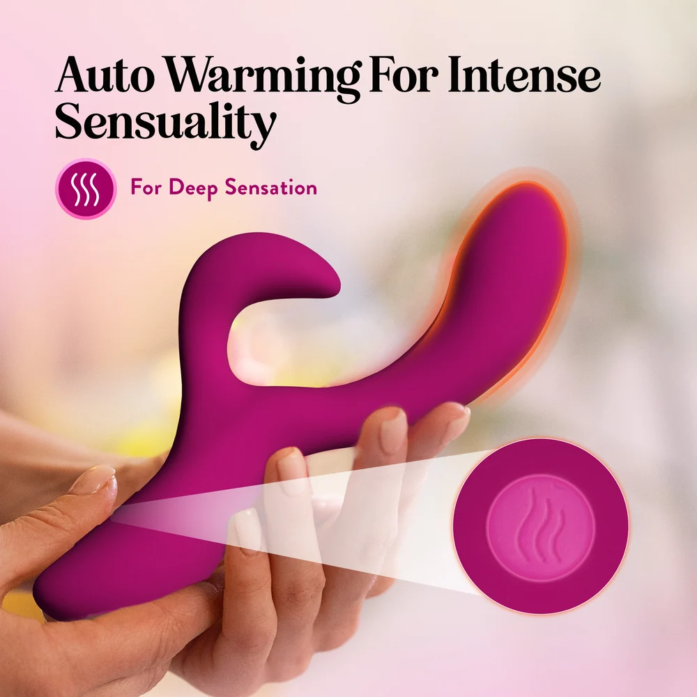 Blush Quinn Warming Rabbit Vibrator with 10 Vibration Modes