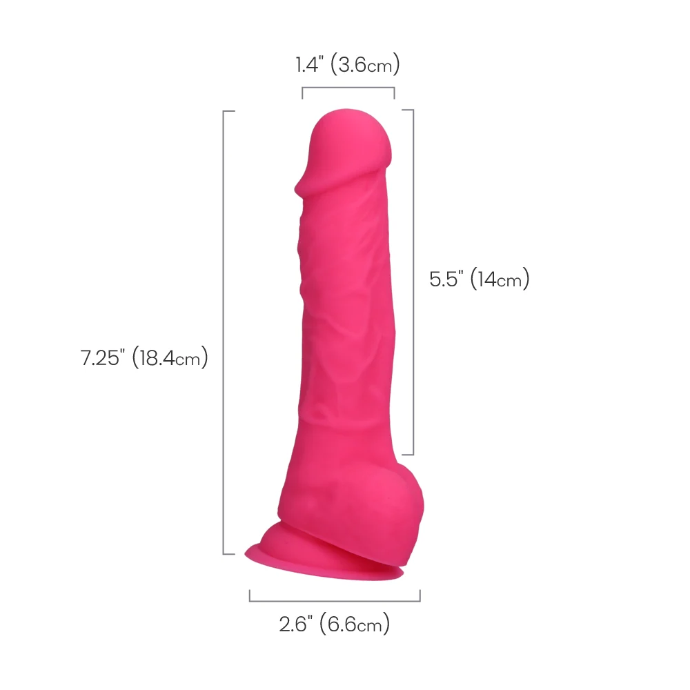 Ruse Hypnotize Hot Pink Realistic Silicone Dildo