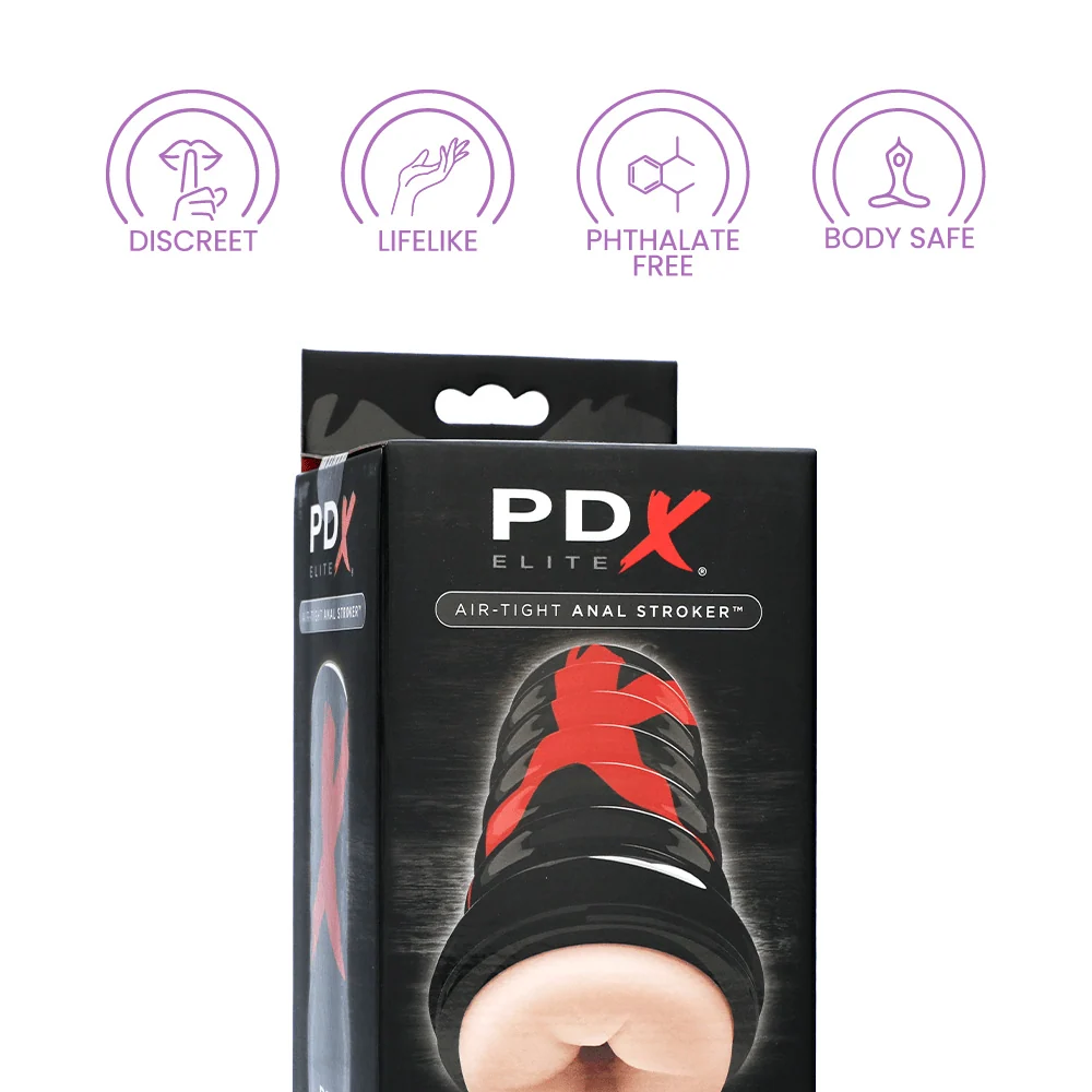 PDX Elite Air Tight Anal Stroker with Ribbed FantaFlesh Sleeve