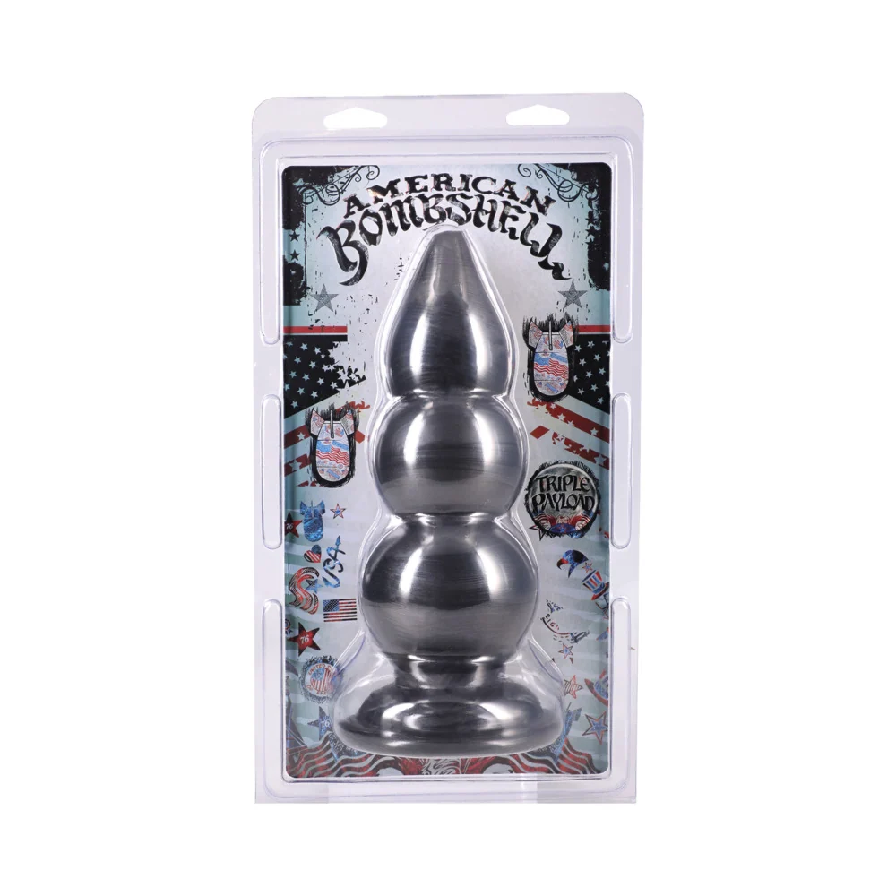 American Bombshell Triple Payload Butt Plug with Ripple Design