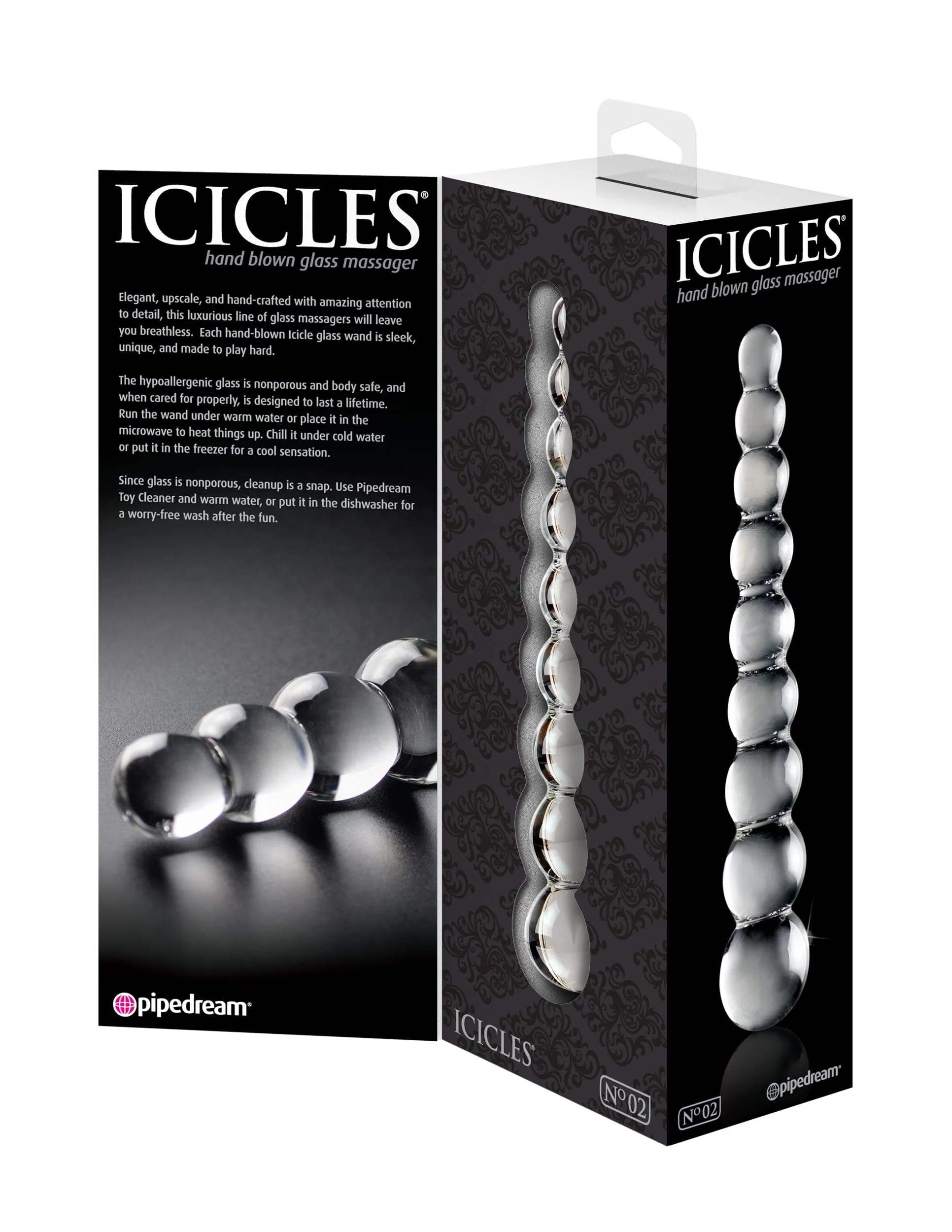 Icicles No.2 手工吹制玻璃按摩棒