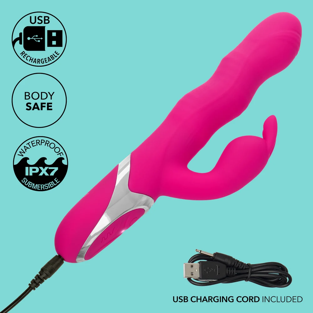 CalExotics Enchanted Wave Action Bunny Rabbit Vibrator with Triple Motors