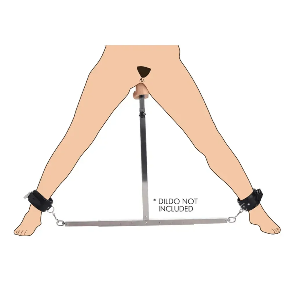 Master Series Squat Anal Impaler with Adjustable Spreader Bar and Ankle Cuffs