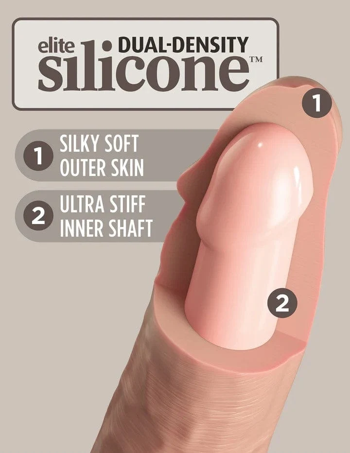 King Cock Elite 8 Inch Dual Density Silicone Dildo