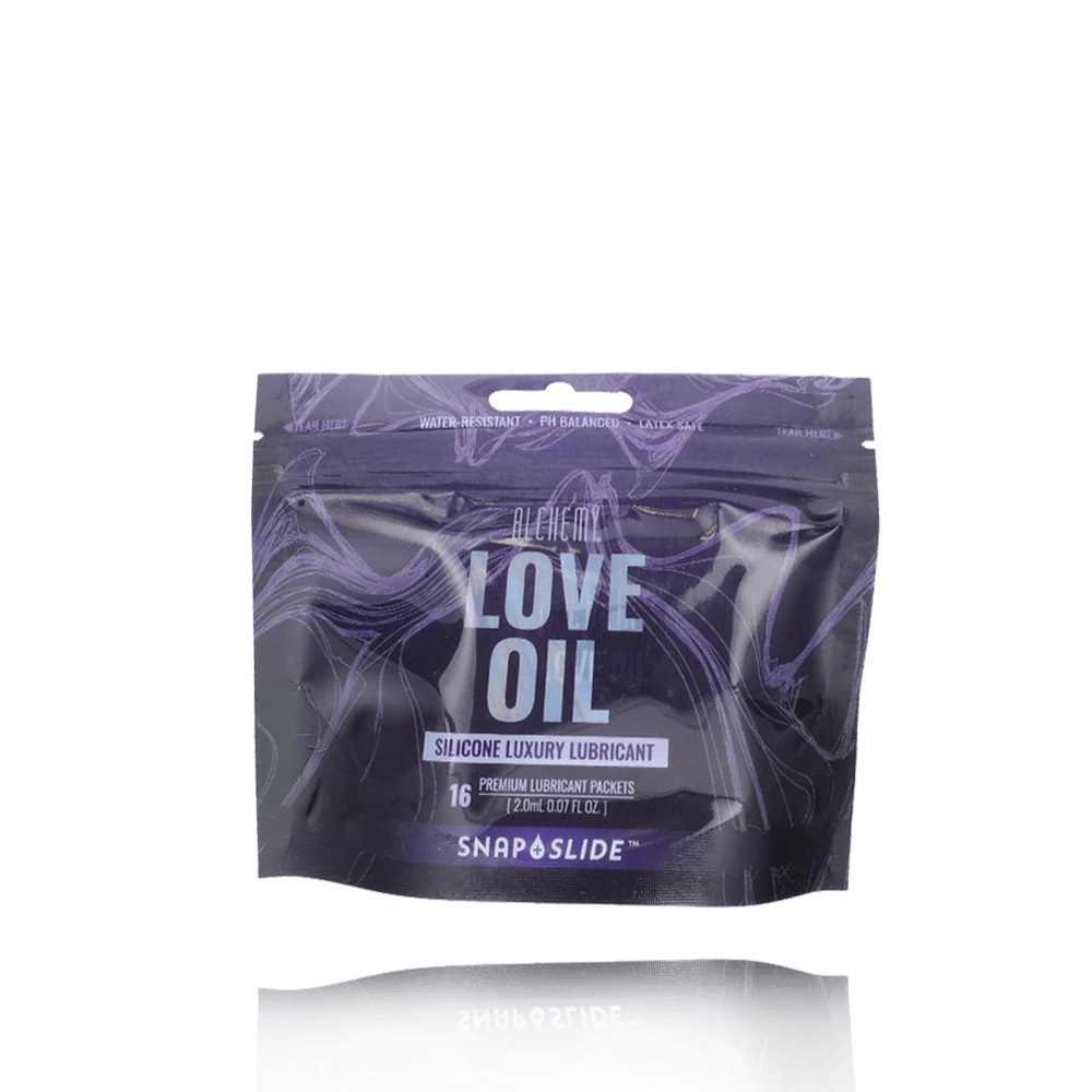 Alchemy Love Oil Snap + Slide 硅基润滑液，16 片一次性装