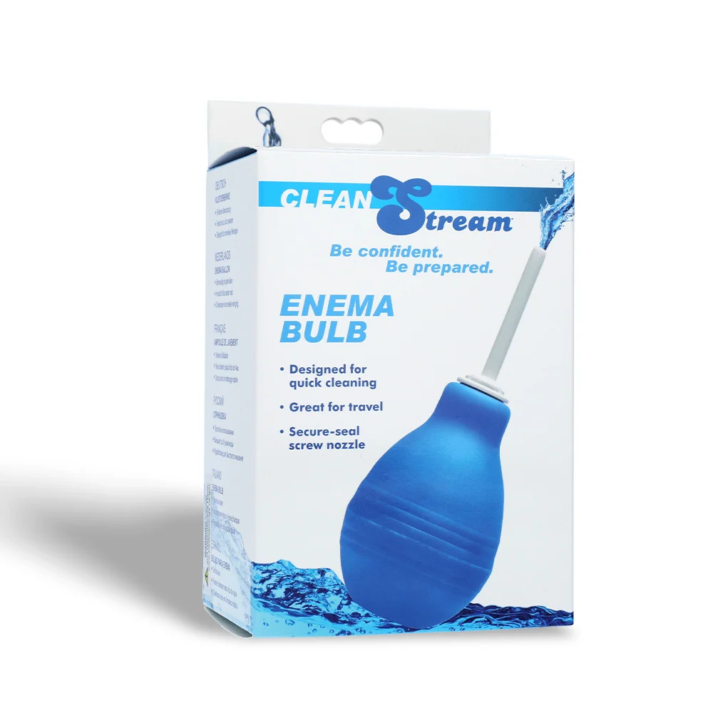 CleanStream 蓝色灌肠球，快速肛门清洁与旅行便携