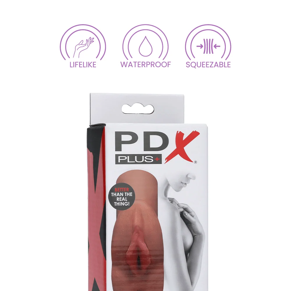 PDX Perfect Pussy Double Stroker in Super-Soft Fanta Flesh