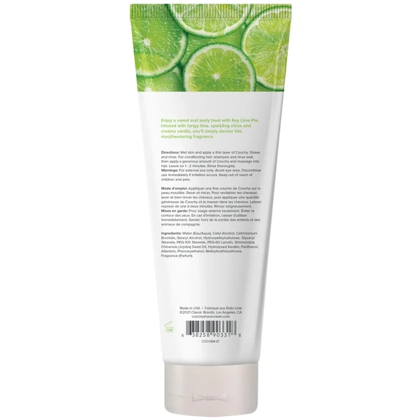 Coochy Shave Cream Key Lime Pie Scent for Bikini, Underarms and Legs