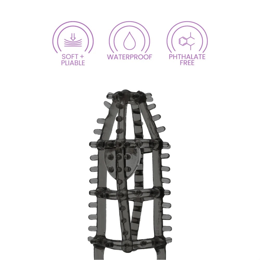 Ultimate Cock Cage™ Smoke Textured TPR Erection Enhancer