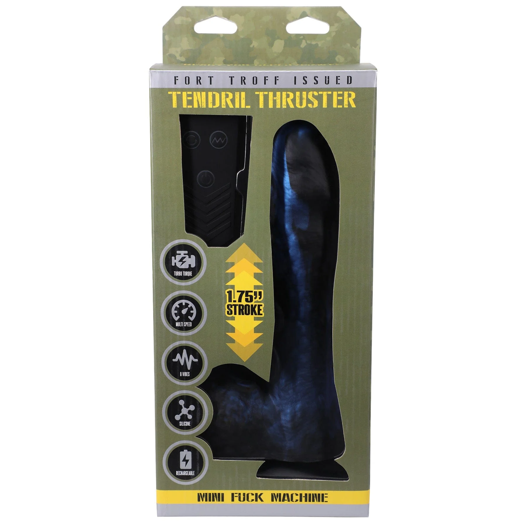 Fort Troff Tendril Thruster Textured Thrusting Dildo with Remote