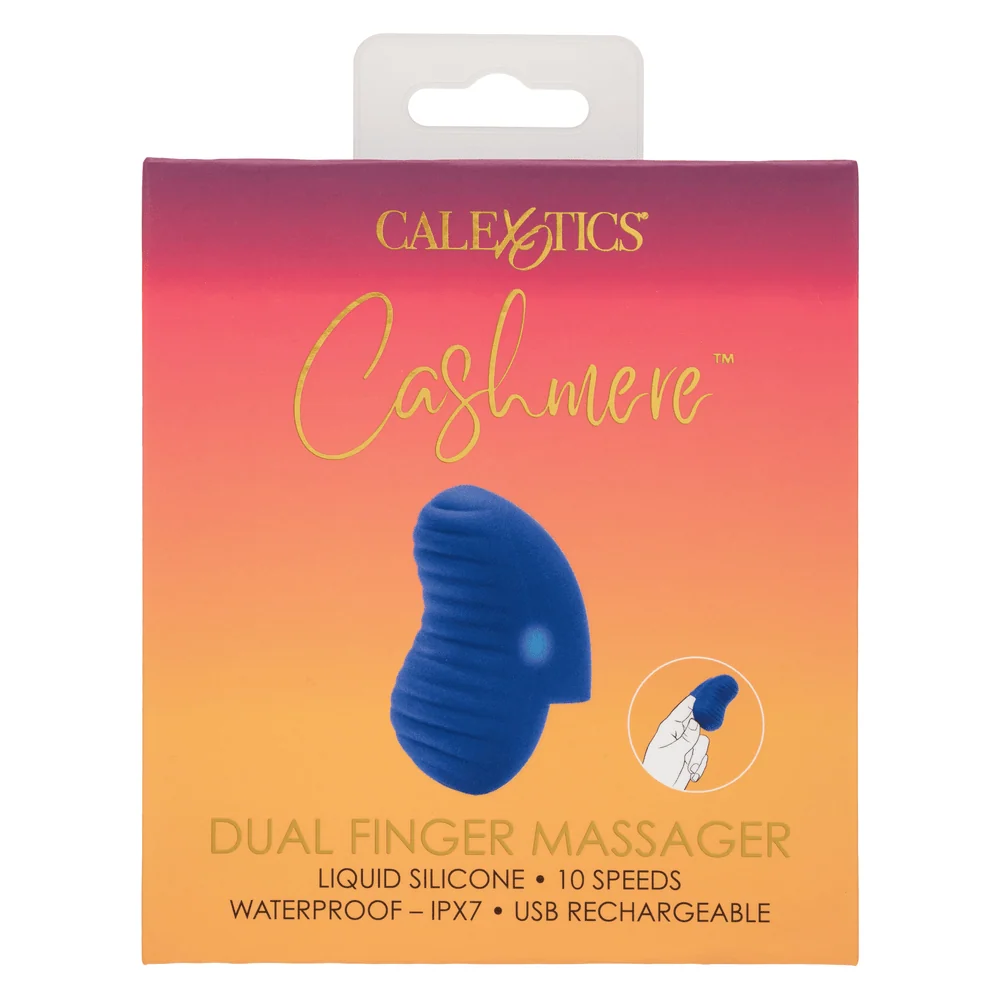 Cashmere Dual Finger Massager in Liquid Silicone
