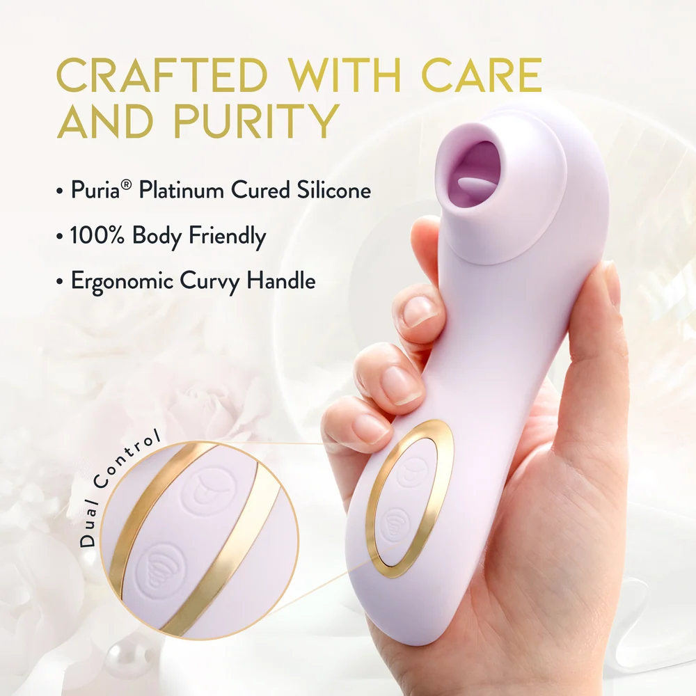 Blush Delice Fleur Fluttering Tongue and Suction Clitoral Vibrator
