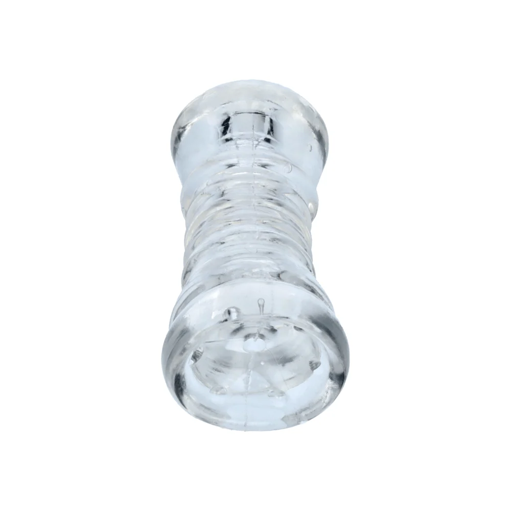 Oxballs Jerk Clear Multi-Ribbed Grip Stroker