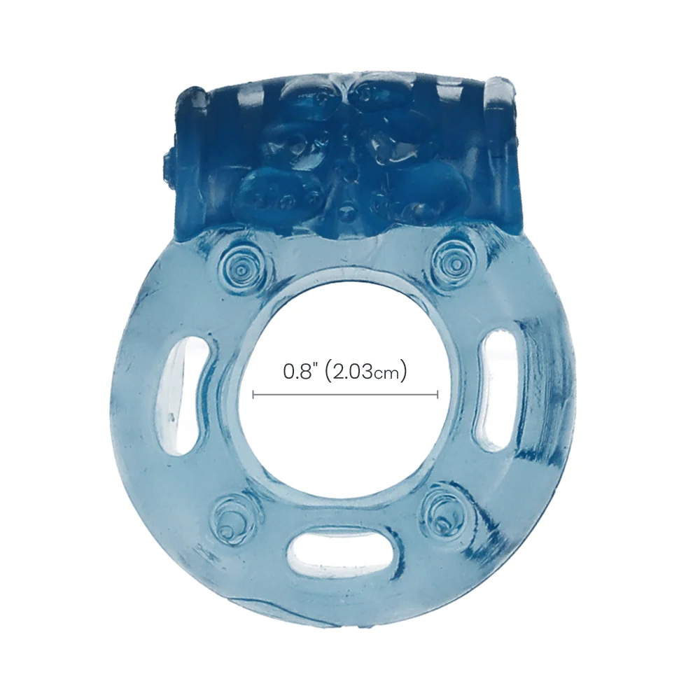 Macho Collection Stretchy Vibrating Cock Ring with Nubby Ticklers