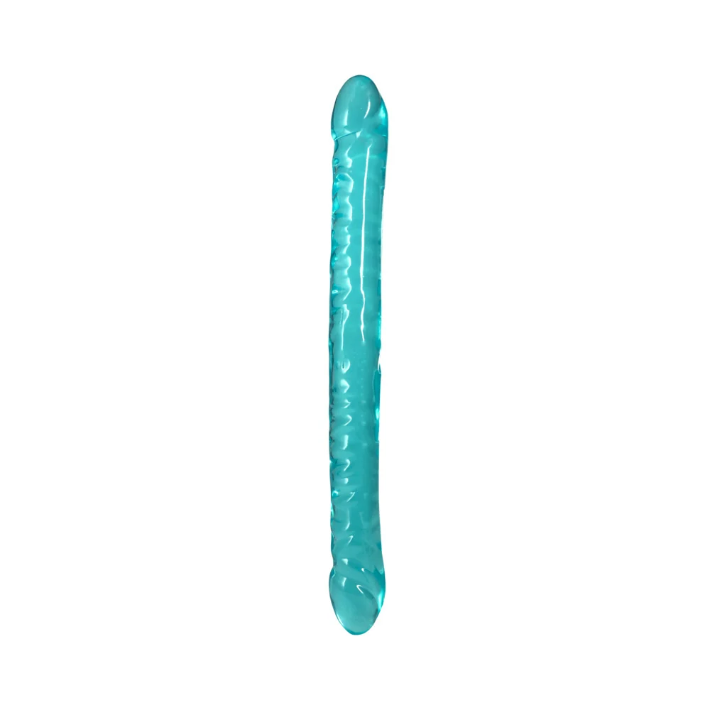 Crystal Jellies Teal 18 Inch Double Dong Dildo by Doc Johnson