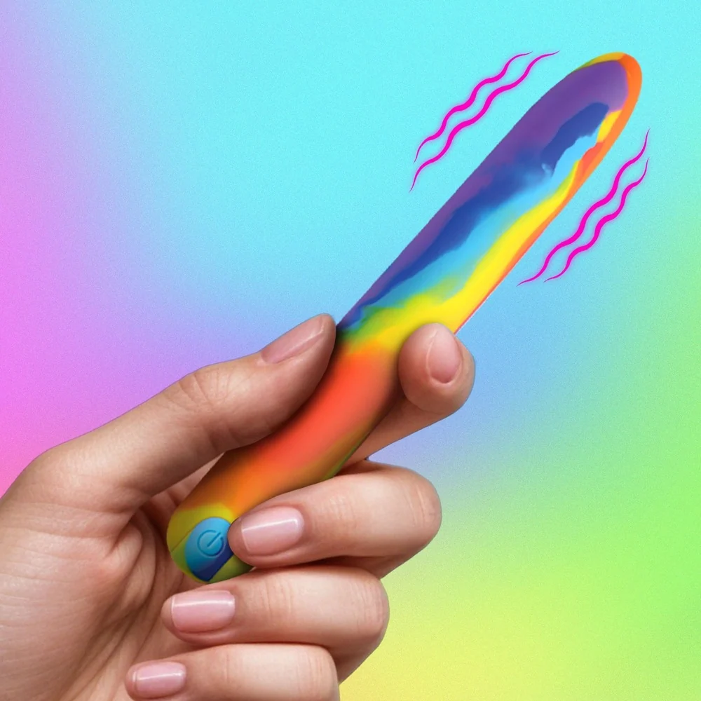 Bang! Rainbow Silicone Bullet Vibrator with 3 Speeds and 7 Patterns