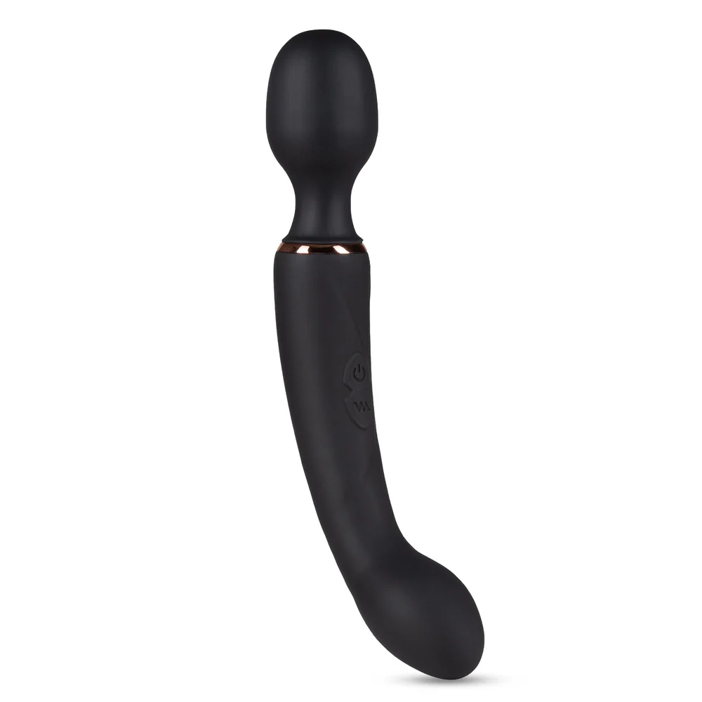 Blush Gia Black Wand Massager with Two Independently Controlled Ends