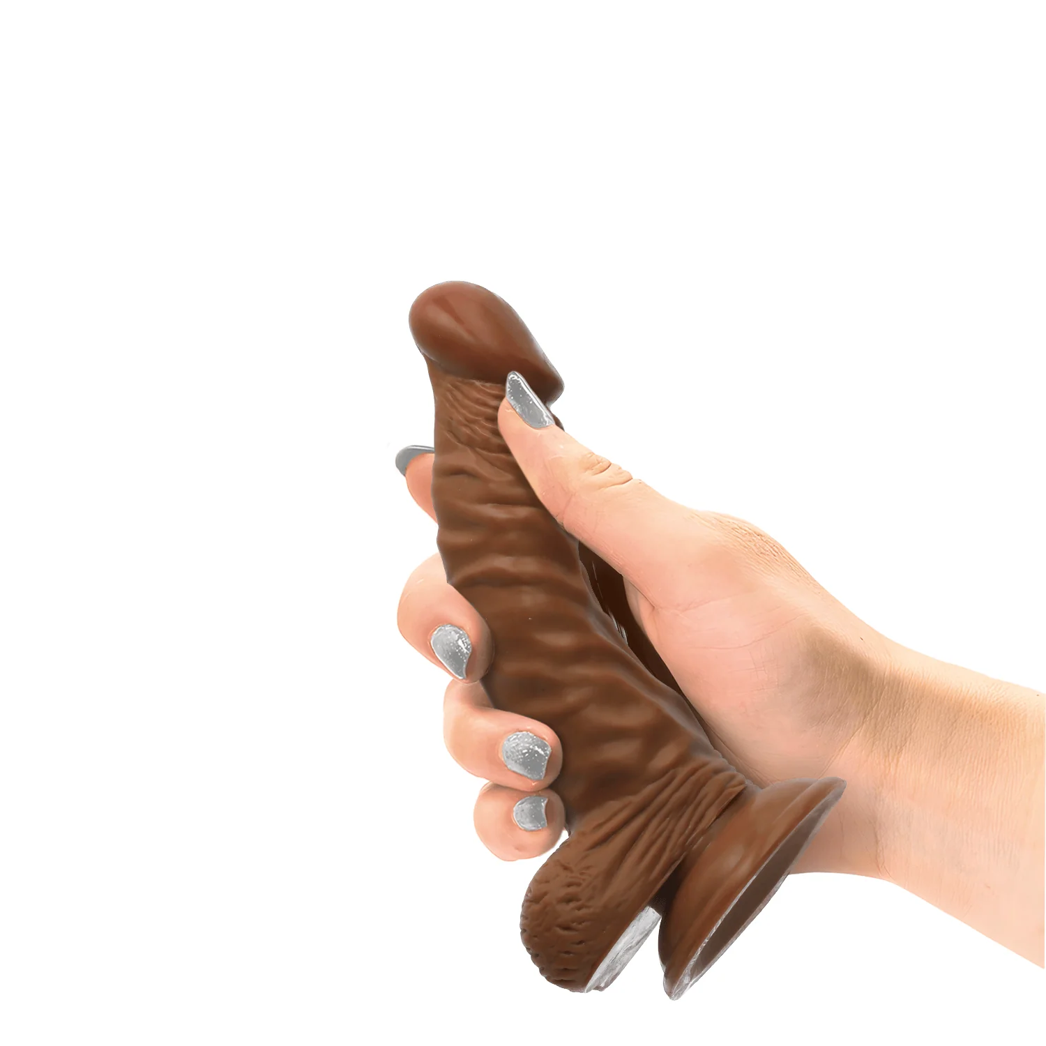 All American Whoppers 7" Vibrating Curved Dong With Balls