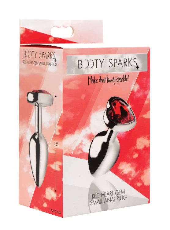Booty Sparks Heart Gem Anal Plug in Lightweight Aluminum