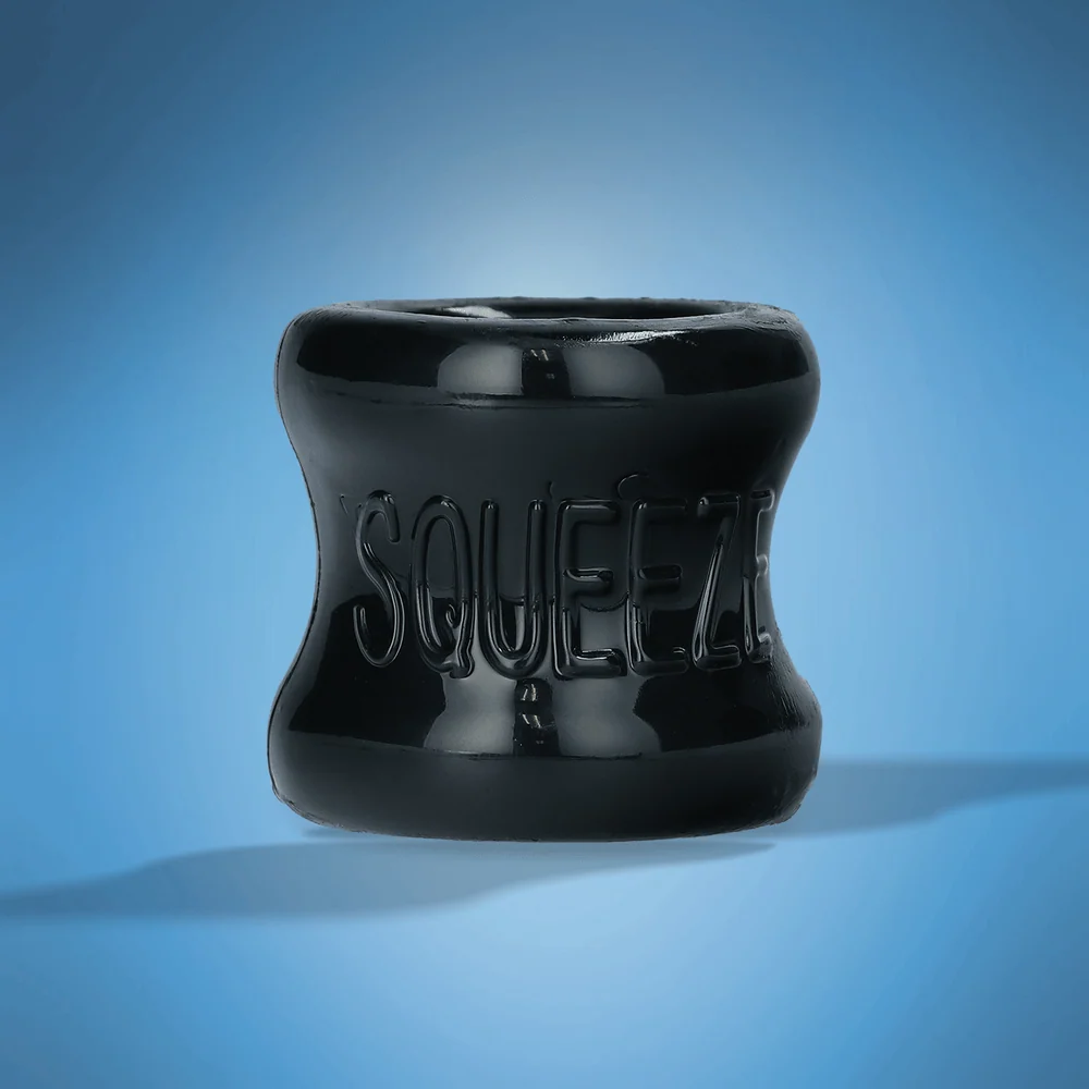 Oxballs Squeeze Ball Stretcher Black Cock Ring in FLEXtpr