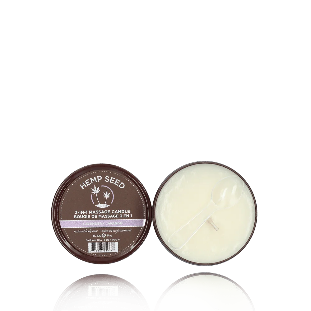 Hemp Seed Massage Candle That Melts into Warm Massage Oil