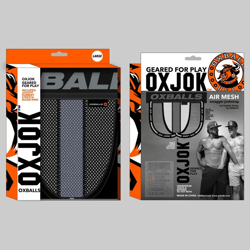 OXJOK Airmesh Swagger 运动护裆，带三折囊袋和阴茎环
