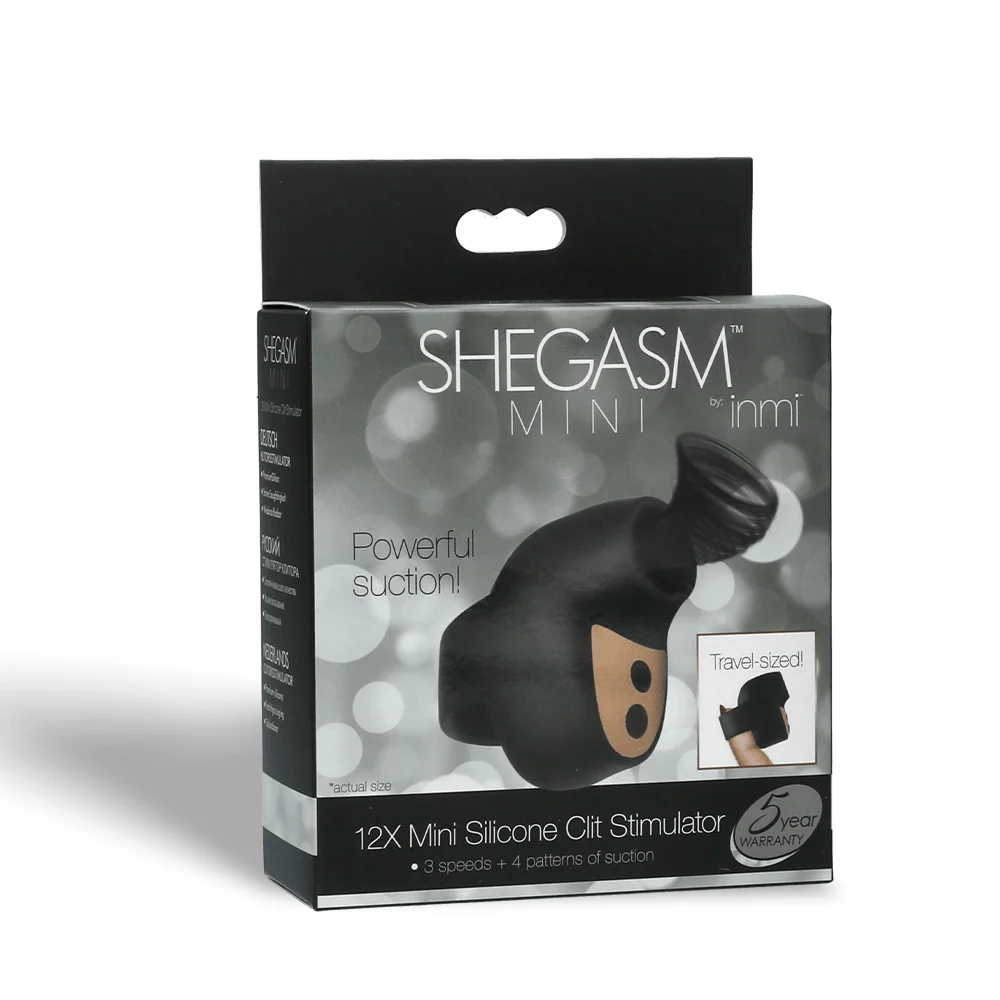 Inmi Shegasm Mini 硅胶阴蒂刺激器，带吸吮功能，适合旅行