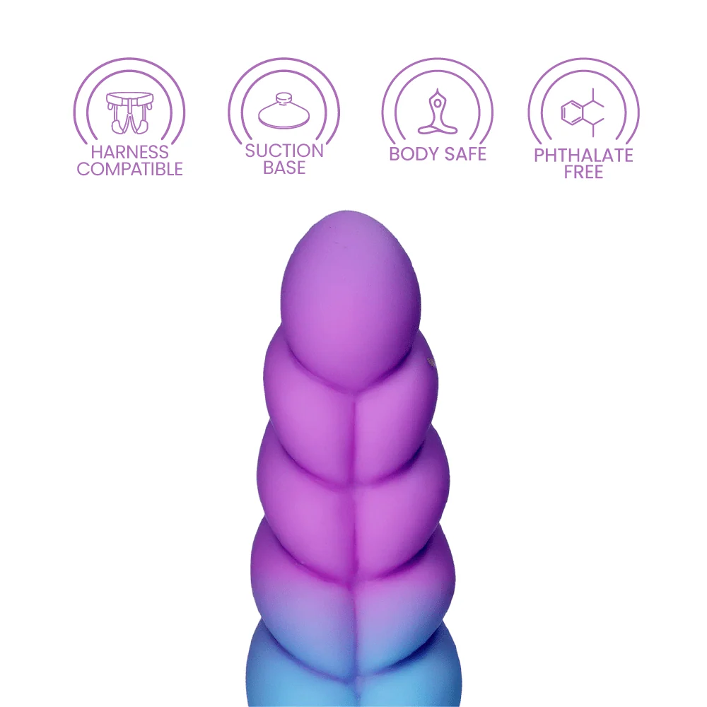 Creature Cocks Unicorn Horn Silicone Dildo with Suction Cup