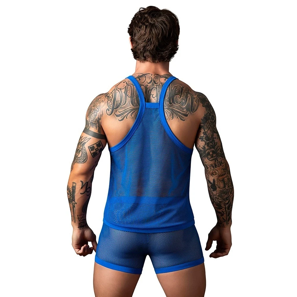 Male Power Fishnet 2.0 Tank Top with Racer Cut Back