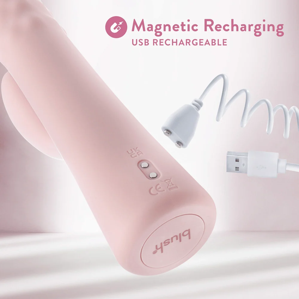 Blush Jaymie Pink Rabbit Vibrator with 10 G-Spot and Clitoral Settings
