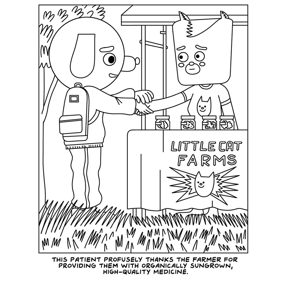 A Visit to the Cannabis Farm Adult Coloring Book by Brian Box Brown