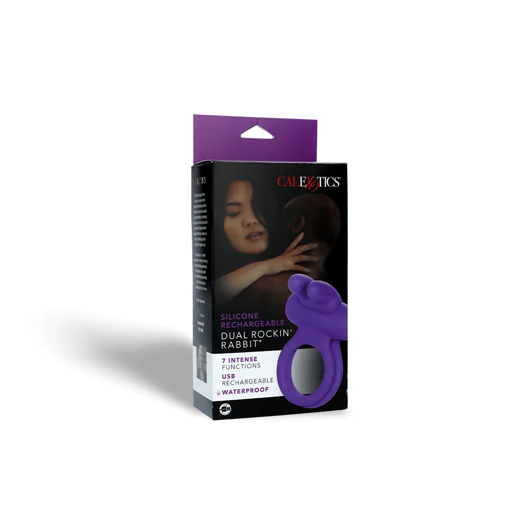 Couples Enhancers Dual Rockin Rabbit Silicone Rechargeable Ring