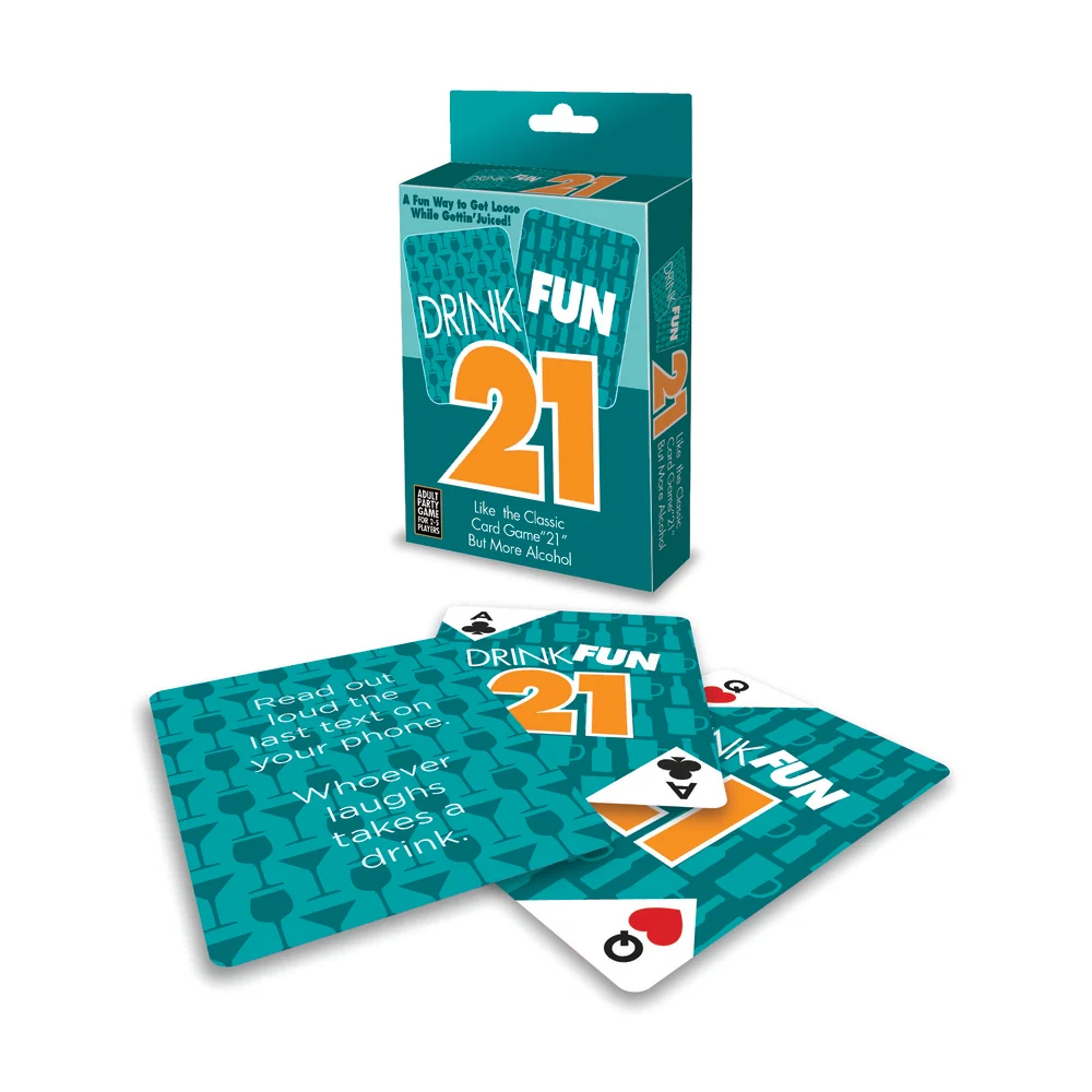 Little Genie Drink Fun 21 Party Card Game with 4 Extra Aces