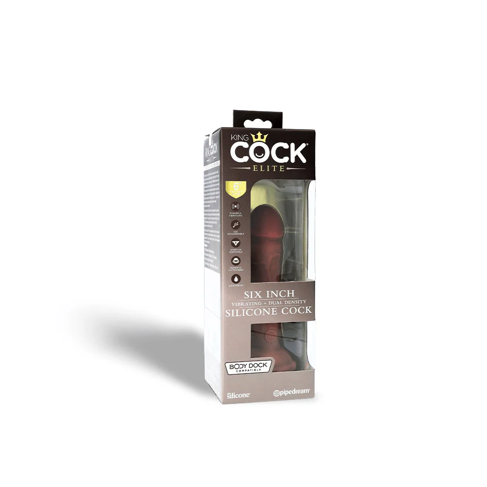 King Cock Elite Dual Density Vibrating Silicone Cock