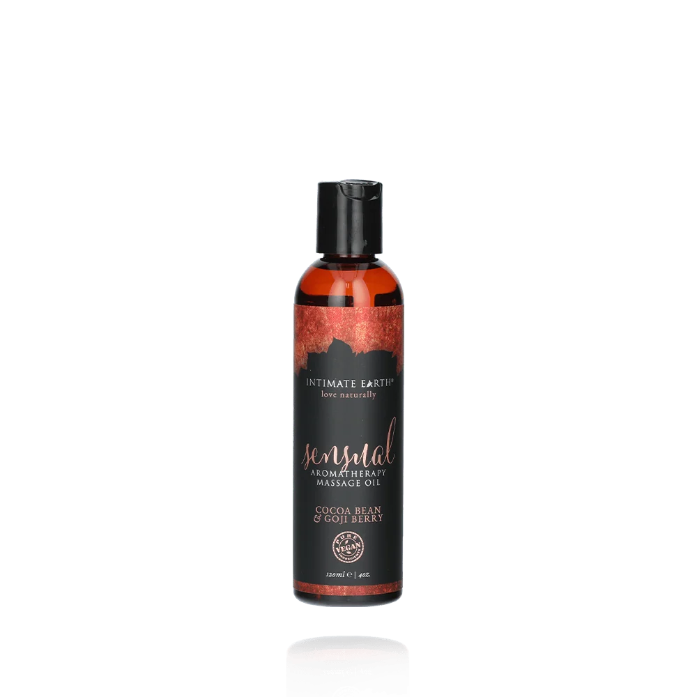 Intimate Earth Massage Oil in Fresh Cut Grass Scent