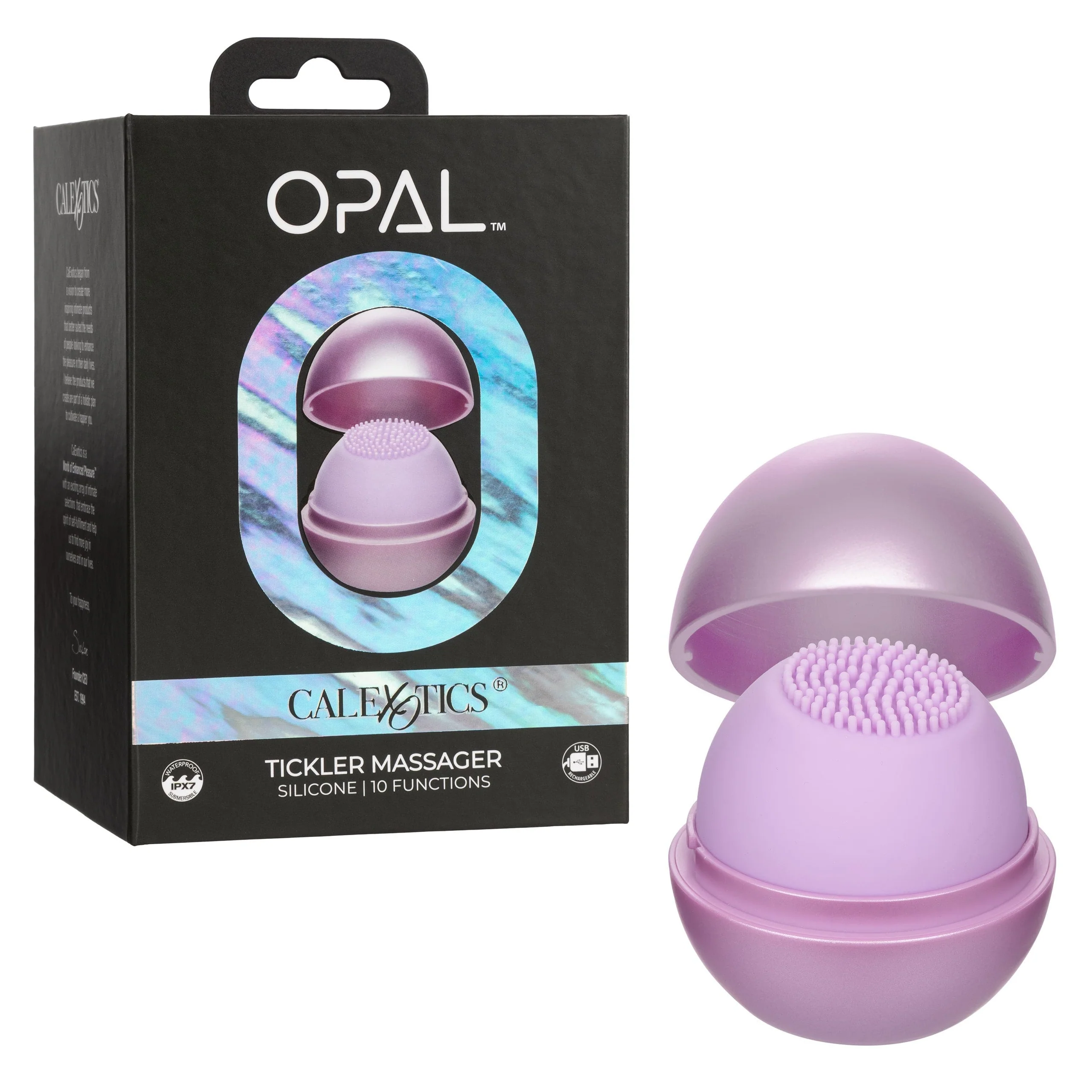 Calexotics Opal Massager Angled Silicone Vibrator with Travel Case