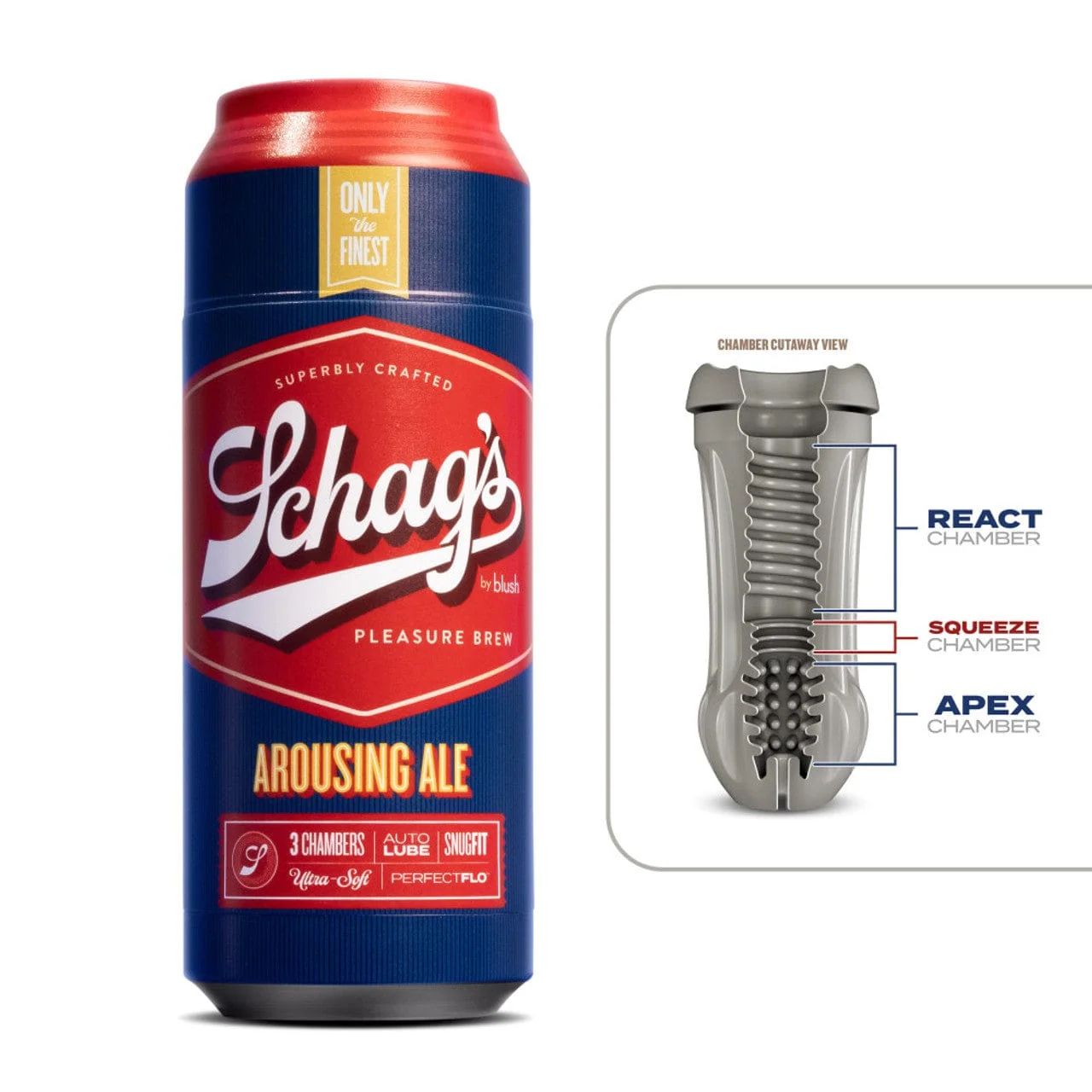 Schag's Arousing Ale Frosted Self-Lubricating Stroker for Men
