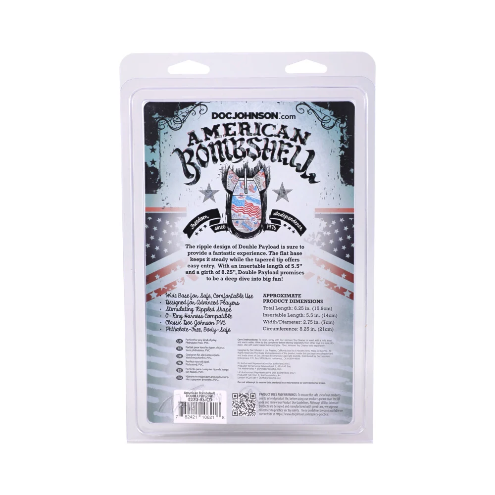 American Bombshell Double Payload Butt Plug with Tapered Tip