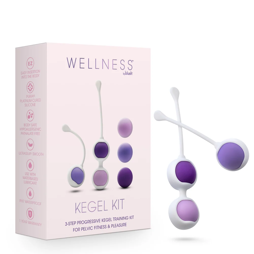 Blush Wellness 5pc Kegel Training Kit With Six Weighted Silicone Balls