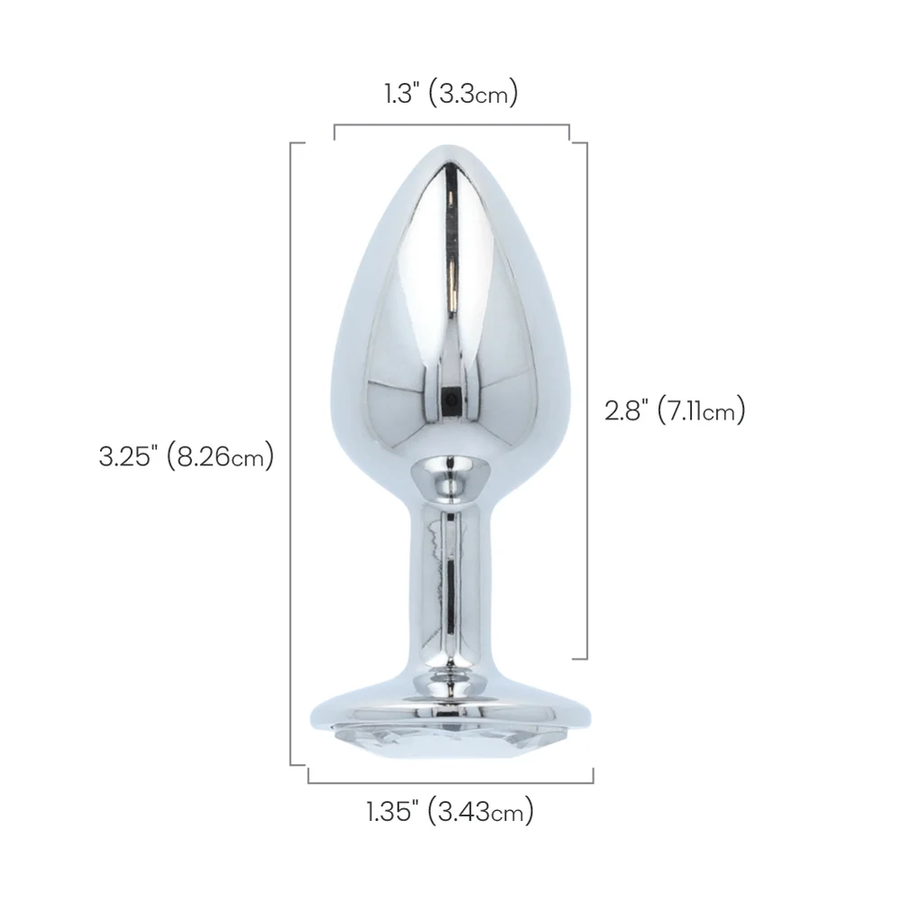 Booty Sparks Gem Anal Plug in Weighted Silvery Aluminum