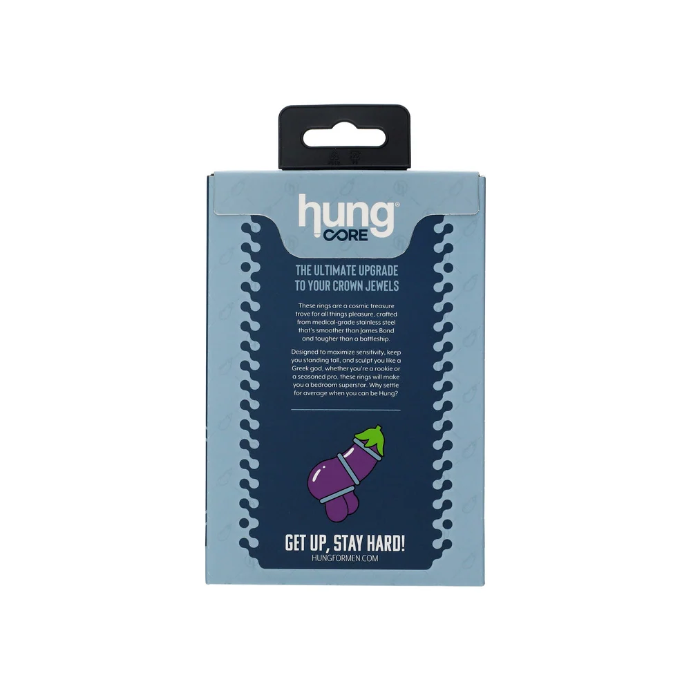Hung Steel 3-Ring Set Weighted Stainless Steel Cock Rings