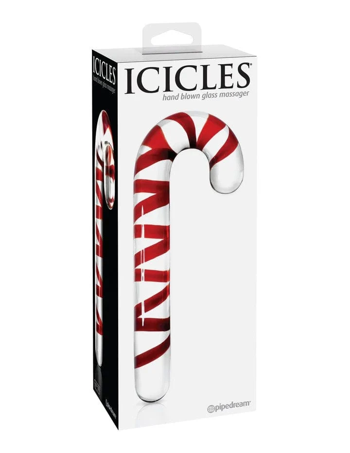 Icicles No 59 Handblown Glass Candy Cane Dildo
