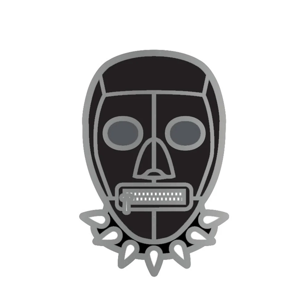 Black Bondage Mask Soft Enamel Lapel Pin by Wood Rocket