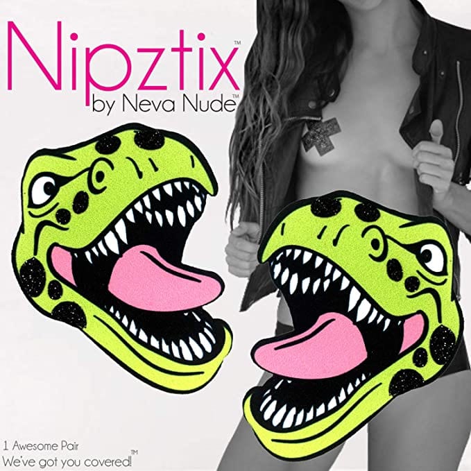 Neva Nude Nipztix 绿黑闪粉霸王龙乳贴 单对装
