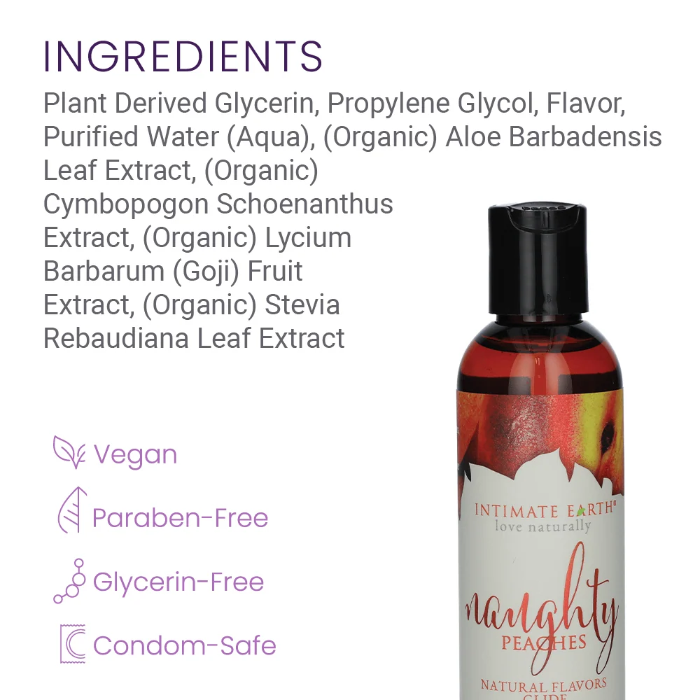 Intimate Earth Flavored Lubricant with Ripe Peach Taste
